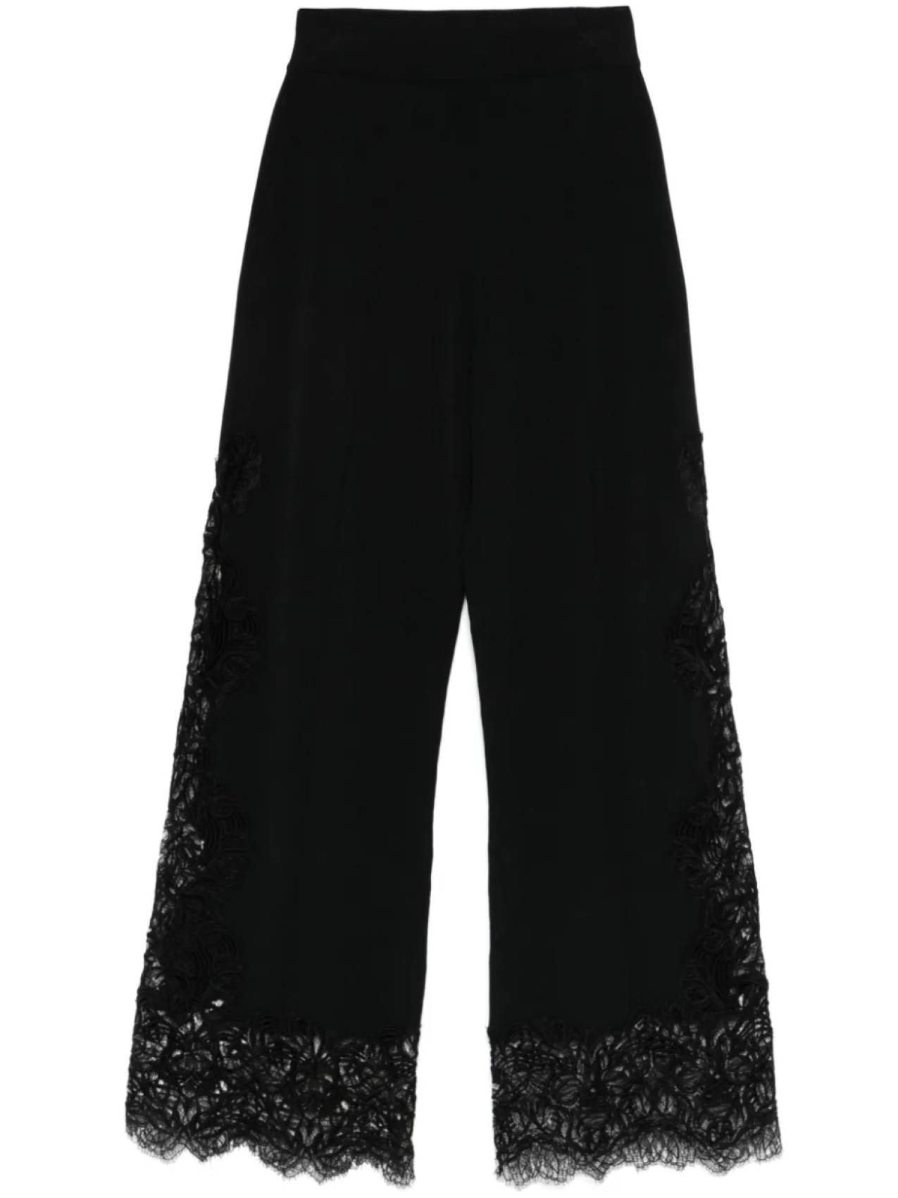 Расклешенные брюки с кружевными вставками Ermanno Scervino, черный
Расклешенные брюки с кружевными вставками Ermanno Scervino, черный