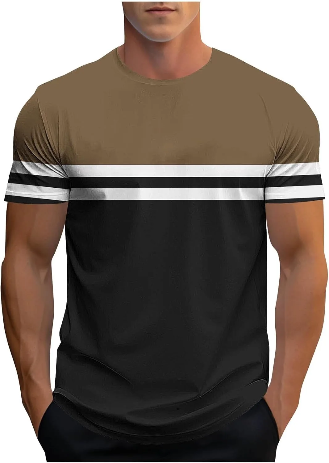 Мужская футболка Color Block с коротким рукавом и круглым вырезом
Мужская футболка Color Block с коротким рукавом и круглым вырезом