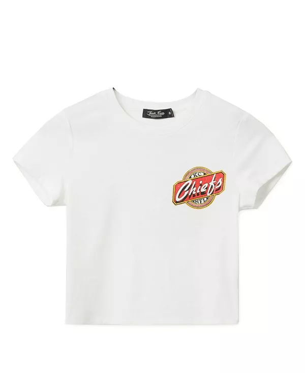 Женская футболка с надписью "NFL Kansas City Chiefs cheers baby tee" Junk Food Clothing, белый
Женская футболка с надписью "NFL Kansas City Chiefs cheers baby tee" Junk Food Clothing, белый