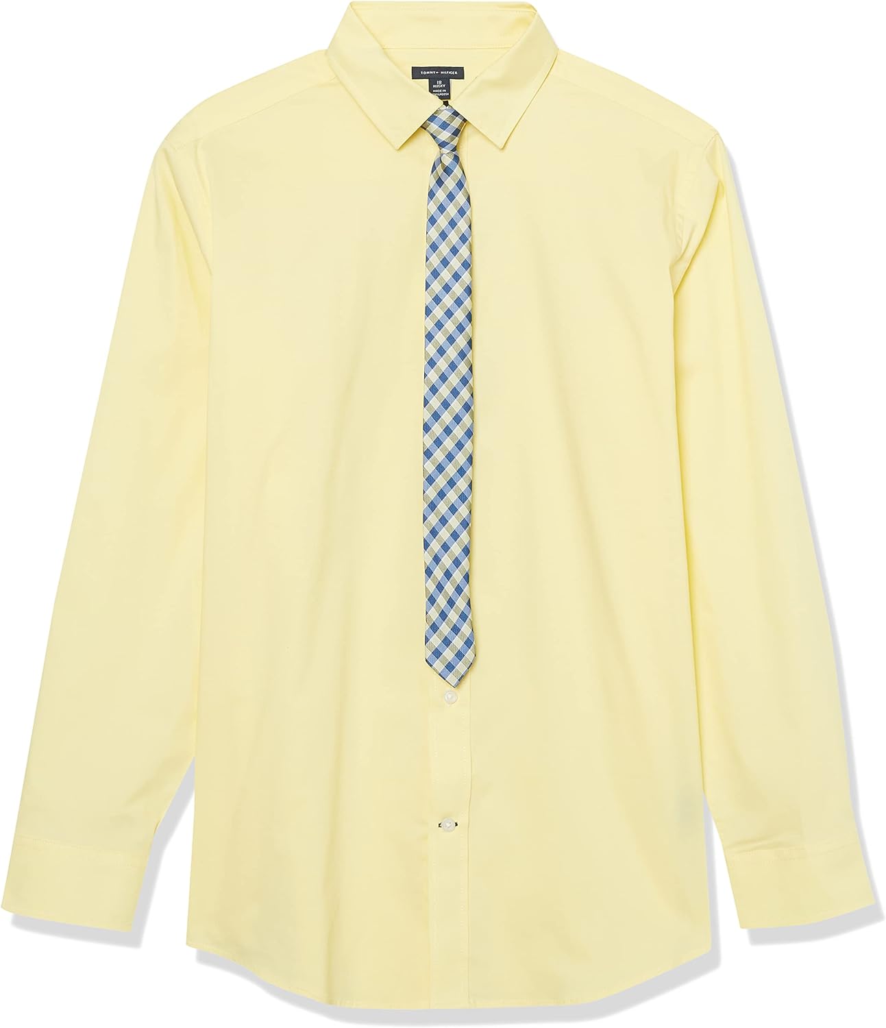 Рубашка Tommy Hilfiger для мальчиков с длинными рукавами, прямым галстуком, воротником на пуговицах и манжетами на рукавах, Pale Banana
Рубашка Tommy Hilfiger для мальчиков с длинными рукавами, прямым галстуком, воротником на пуговицах и манжетами на рукавах, Pale Banana