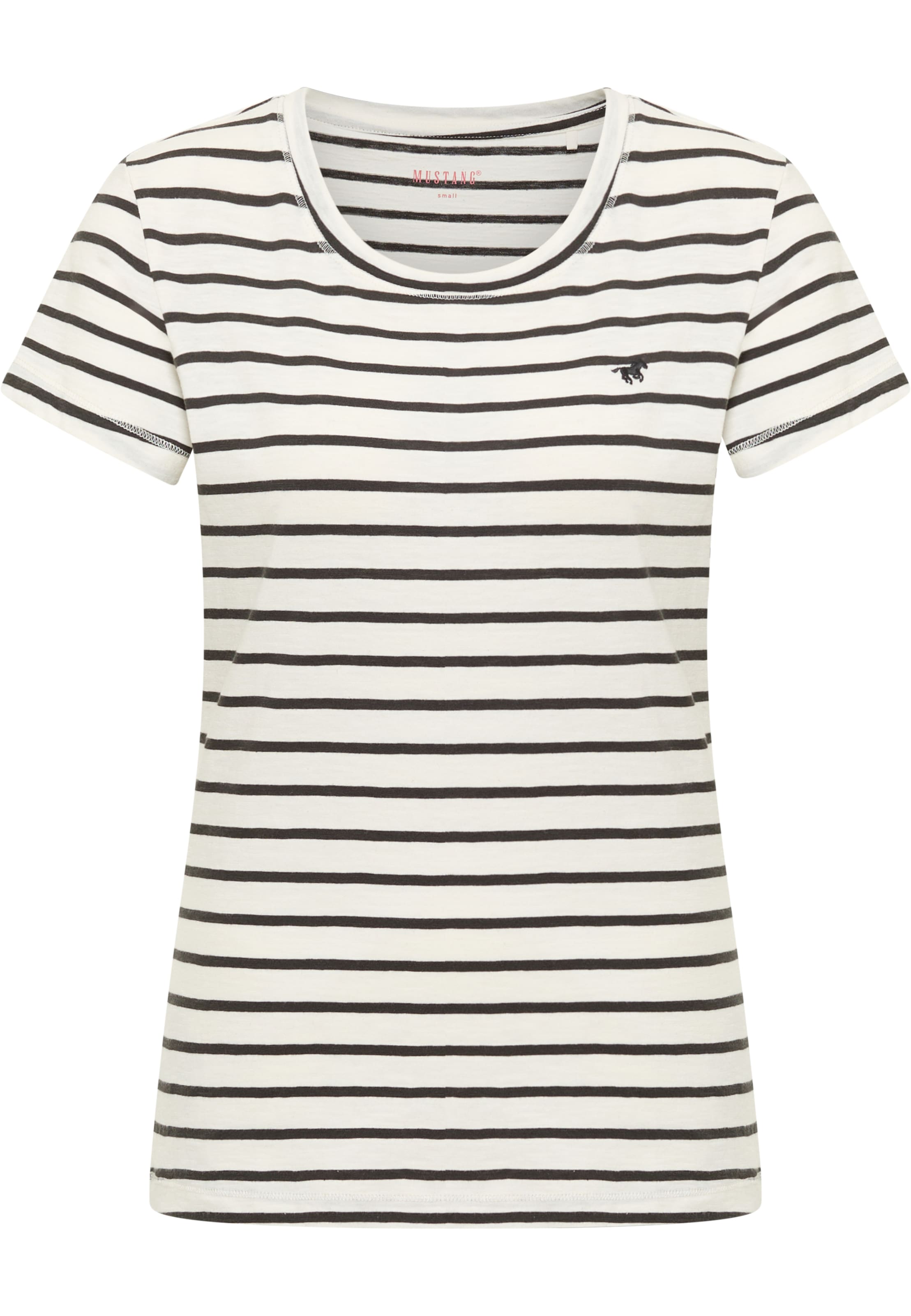 MUSTANG Футболка 'Winona' в черном и бежевом цвете
MUSTANG Футболка 'Winona' в черном и бежевом цвете