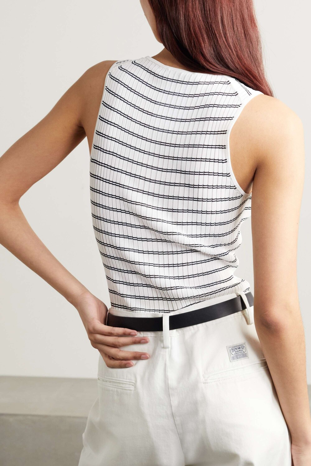 ANOTHER TOMORROW + NET SUSTAIN майка в рубчик в полоску, белый
ANOTHER TOMORROW + NET SUSTAIN майка в рубчик в полоску, белый