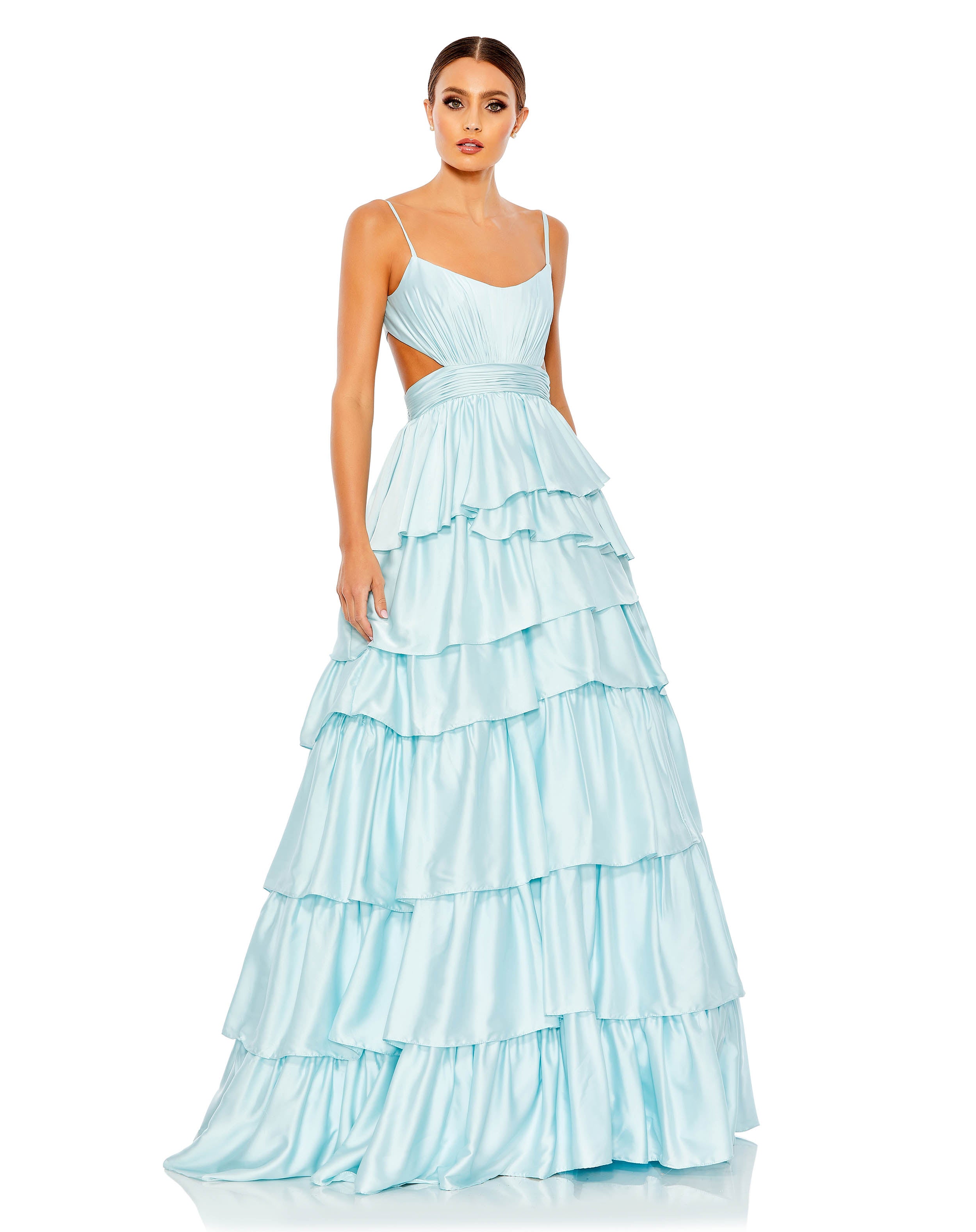 Бальное платье без рукавов с оборками и вырезами Mac Duggal, цвет powder blue
Бальное платье без рукавов с оборками и вырезами Mac Duggal, цвет powder blue