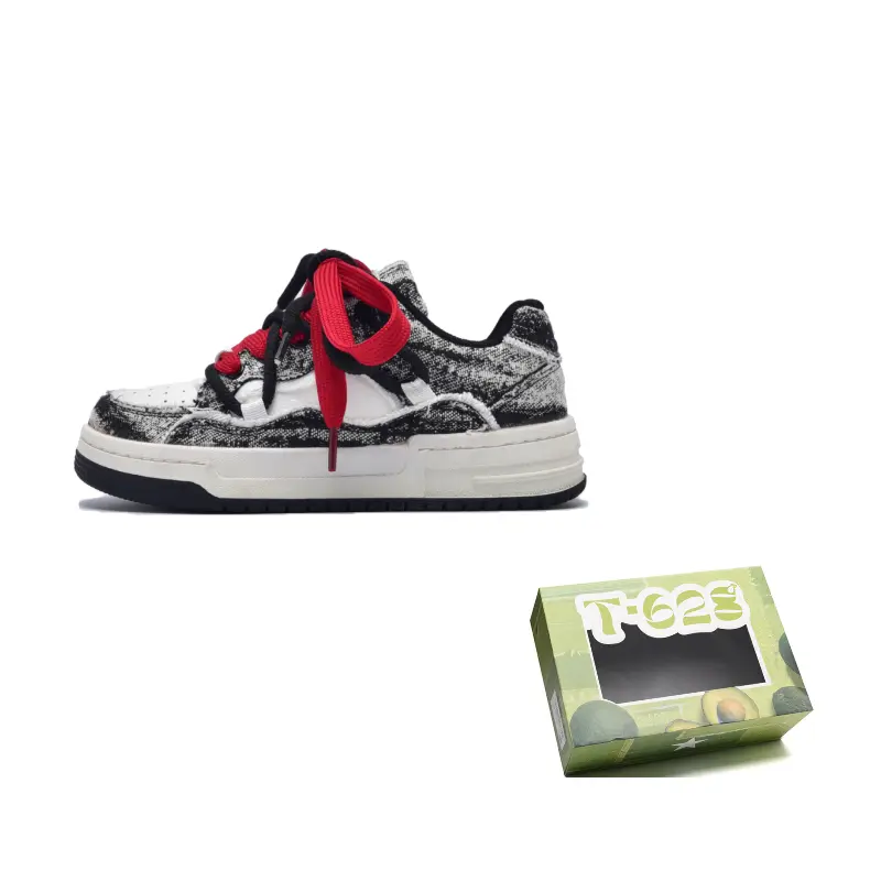 T628 Винтажные пуховики Износостойкие легкие дышащие и нескользящие Низкие скейтбордские кроссовки унисекс Черно-красные шнурки, цвет Black Red Shoelace
T628 Винтажные пуховики Износостойкие легкие дышащие и нескользящие Низкие скейтбордские кроссовки унисекс Черно-красные шнурки, цвет Black Red Shoelace