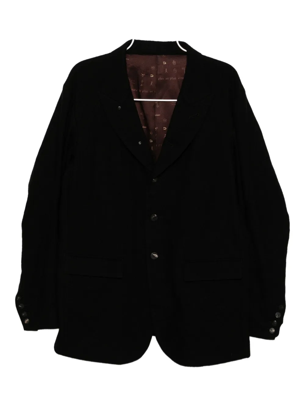Шерстяной пиджак с декорированными пуговицами Devoa, черный
Шерстяной пиджак с декорированными пуговицами Devoa, черный