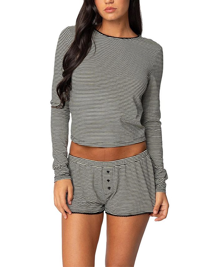 Футболка с длинными рукавами в полоску Suzy Edikted, мультиколор
Футболка с длинными рукавами в полоску Suzy Edikted, мультиколор