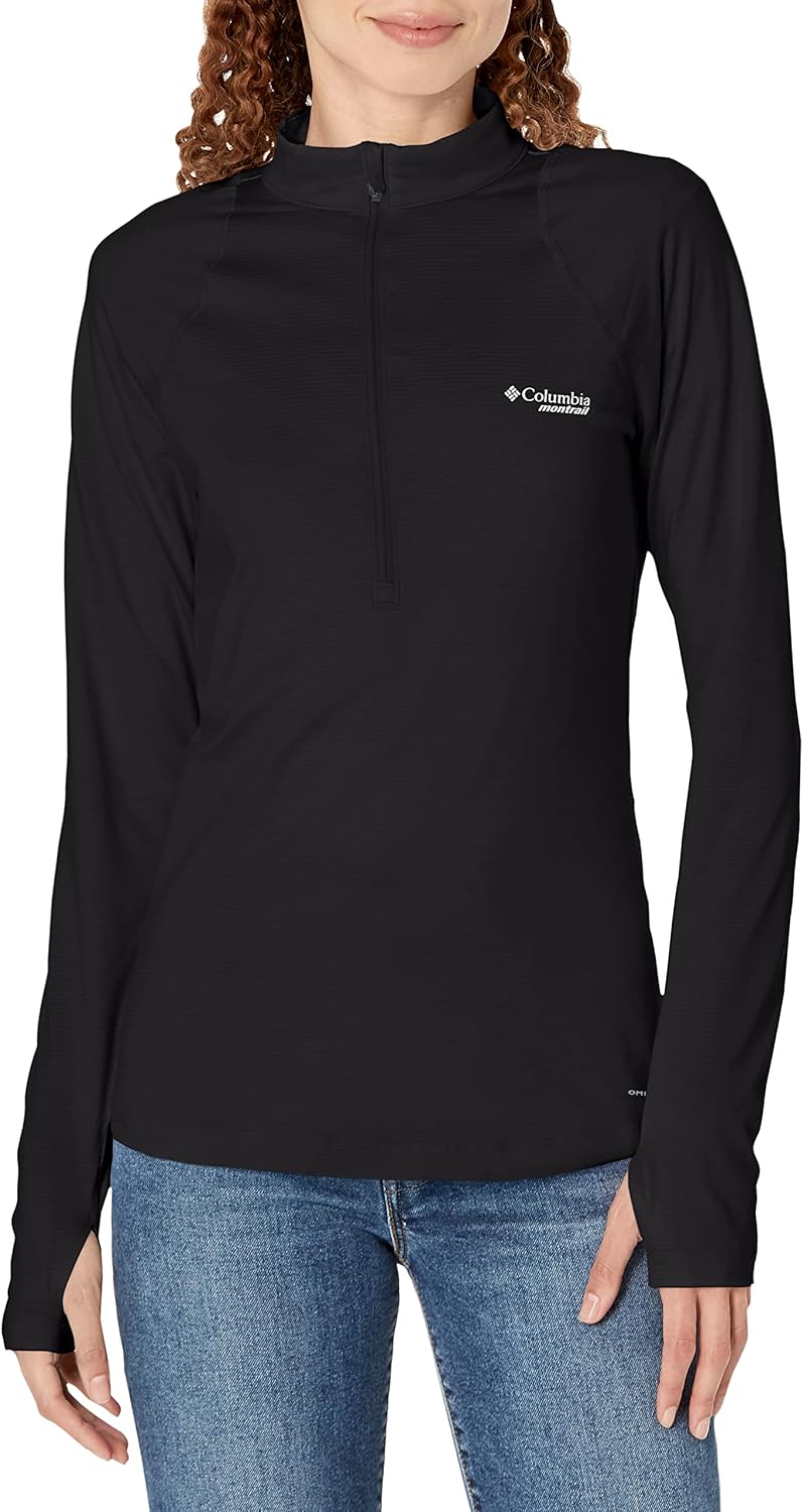 Columbia Womens Endless Trail Half Zip Mesh Long Sleeve, Black
Columbia Womens Endless Trail Half Zip Mesh Long Sleeve, Black