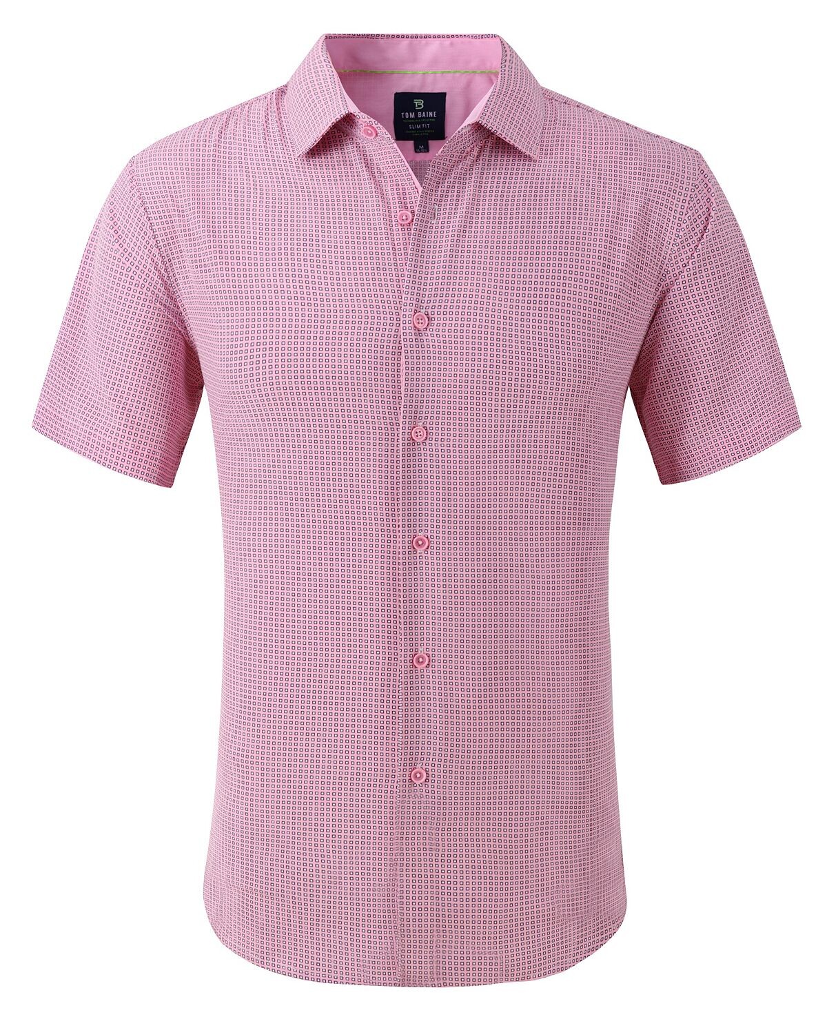 Мужская классическая рубашка slim fit с коротким рукавом на пуговицах Tom Baine, розовый
Мужская классическая рубашка slim fit с коротким рукавом на пуговицах Tom Baine, розовый