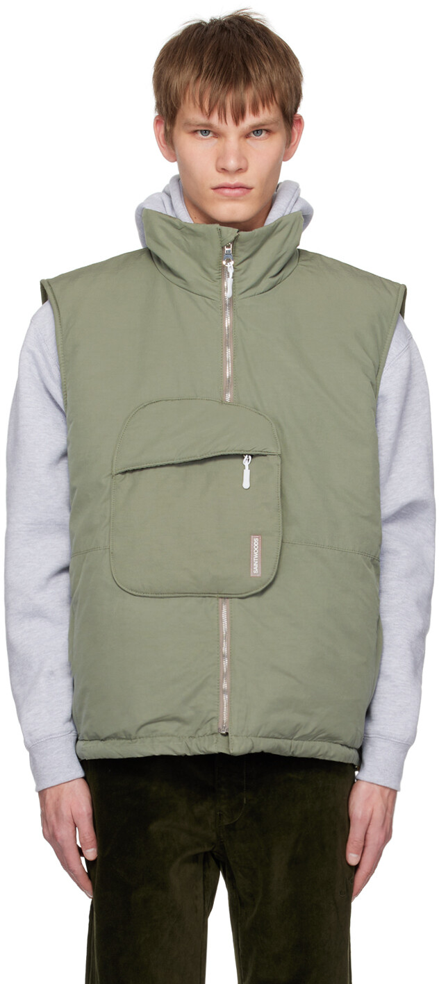 Утепленный жилет цвета хаки Saintwoods
Утепленный жилет цвета хаки Saintwoods