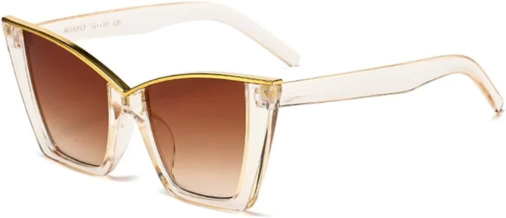 Солнцезащитные очки с защитой от УФ-излучения UV400 | Большие линзы в стиле «кошачий глаз» с яркими цветными линзами | Для женщин и мужчин, для занятий спортом на открытом воздухе и вождения DSVIGF, Clearbrown-brown
Солнцезащитные очки с защитой от УФ-излучения UV400 | Большие линзы в стиле «кошачий глаз» с яркими цветными линзами | Для женщин и мужчин, для занятий спортом на открытом воздухе и вождения DSVIGF, Clearbrown-brown