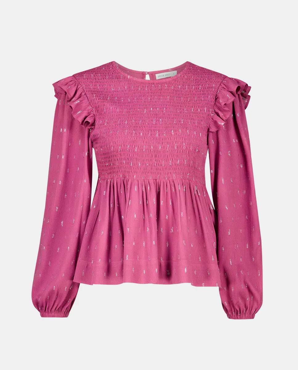 Женская блузка смак с люрексом и длинным рукавом Green Coast, цвет Ciruela
Женская блузка смак с люрексом и длинным рукавом Green Coast, цвет Ciruela