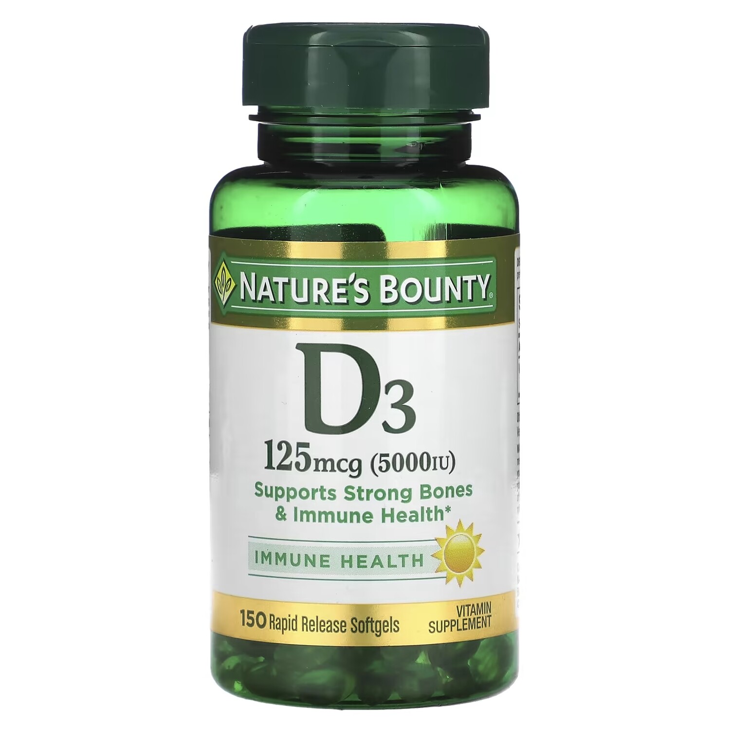 Nature's Bounty D3 Maximum Strength 5000 IU, 150 капсул 
Nature's Bounty D3 Maximum Strength 5000 IU, 150 капсул