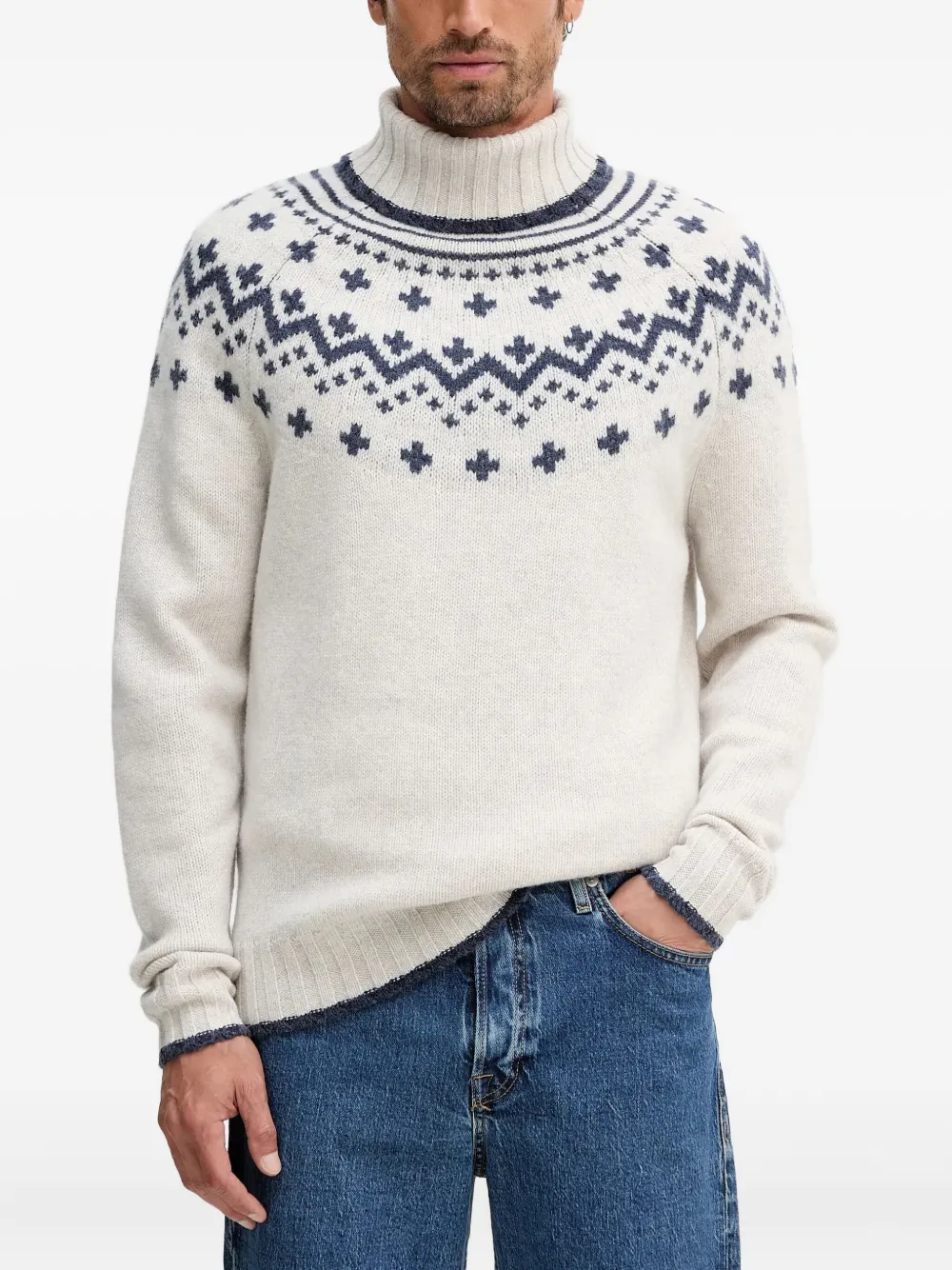 Водолазка с узором Barbour, белый
Водолазка с узором Barbour, белый