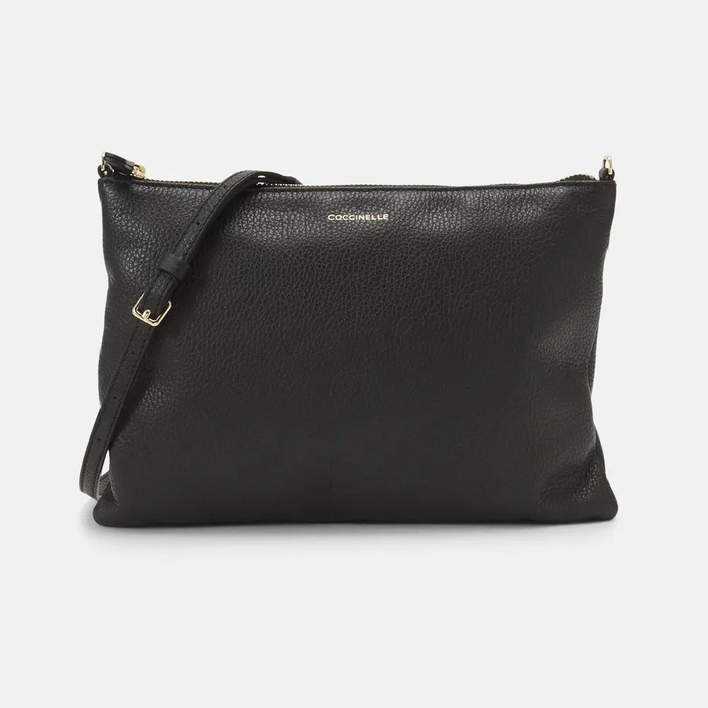 Сумка через плечо Coccinelle кожаная на молнии, черный
Сумка через плечо Coccinelle кожаная на молнии, черный
