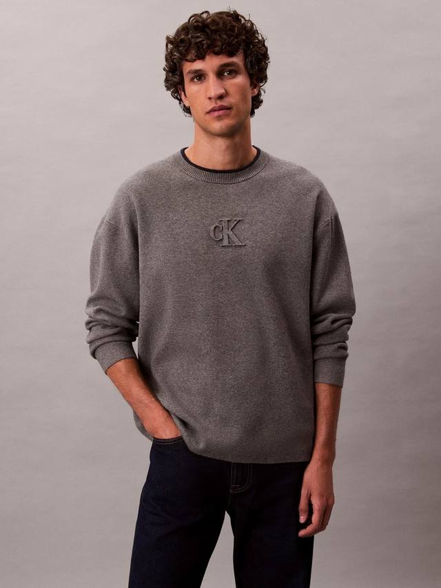 Свитшот с монограммой и круглым вырезом Calvin Klein
Свитшот с монограммой и круглым вырезом Calvin Klein