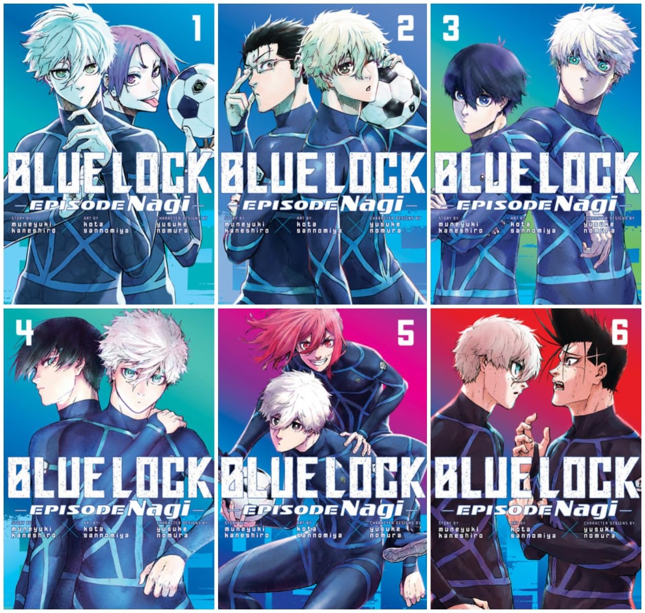 Blue Lock: Episode Nagi Manga Series 6-Book Collection Set (Vol. 1-6) - Spin-Off Soccer Battle Story of Genius, Rivalry, and Awakening Talent (Disney Hyperion)
Blue Lock: Episode Nagi Manga Series 6-Book Collection Set (Vol. 1-6) - Spin-Off Soccer Battle Story of Genius, Rivalry, and Awakening Talent (Disney Hyperion)