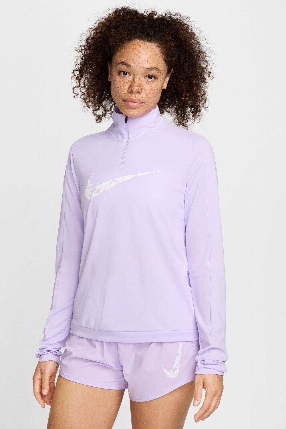 Средний слой с полумолнией Swoosh dri fit Nike, фиолетовый 
Средний слой с полумолнией Swoosh dri fit Nike, фиолетовый