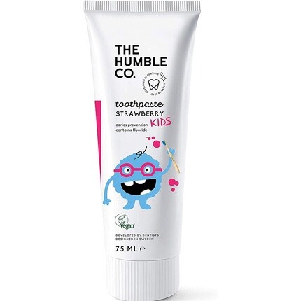 Humble Натуральная зубная паста с фтором Детская клубника 75 мл, The Humble Brush
Humble Натуральная зубная паста с фтором Детская клубника 75 мл, The Humble Brush