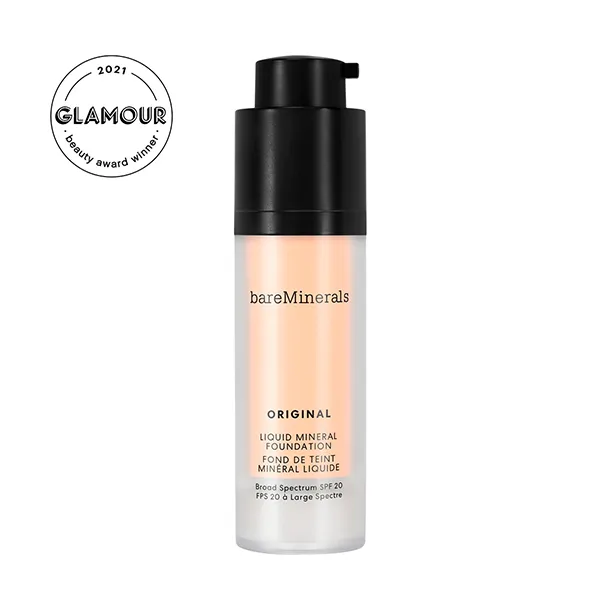 Веганская жидкая основа под макияж Original Liquid Mineral Foundation Spf 20 Bareminerals, цвет fair ivory
Веганская жидкая основа под макияж Original Liquid Mineral Foundation Spf 20 Bareminerals, цвет fair ivory