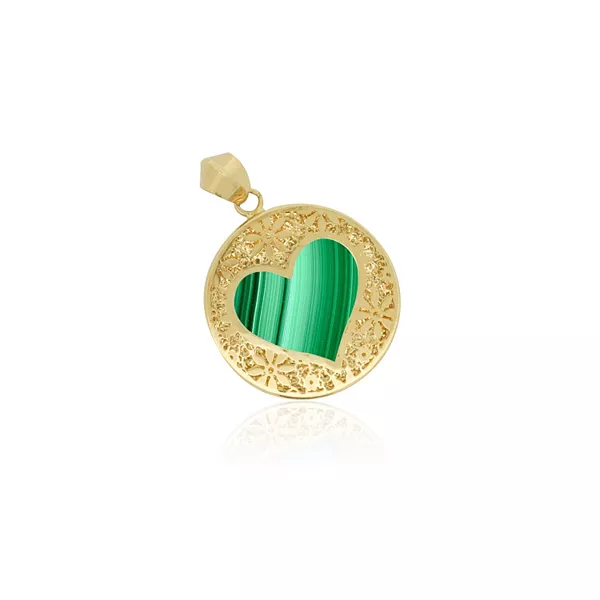 Подвеска-Сердечко из малахитового кружева 22 миллиметра The Lovery, malachite
Подвеска-Сердечко из малахитового кружева 22 миллиметра The Lovery, malachite