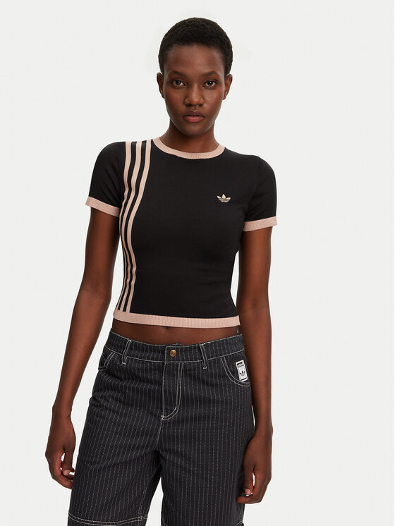 Облегающая футболка Knitted 3-Stripes JJ0960 Adidas, черный
Облегающая футболка Knitted 3-Stripes JJ0960 Adidas, черный