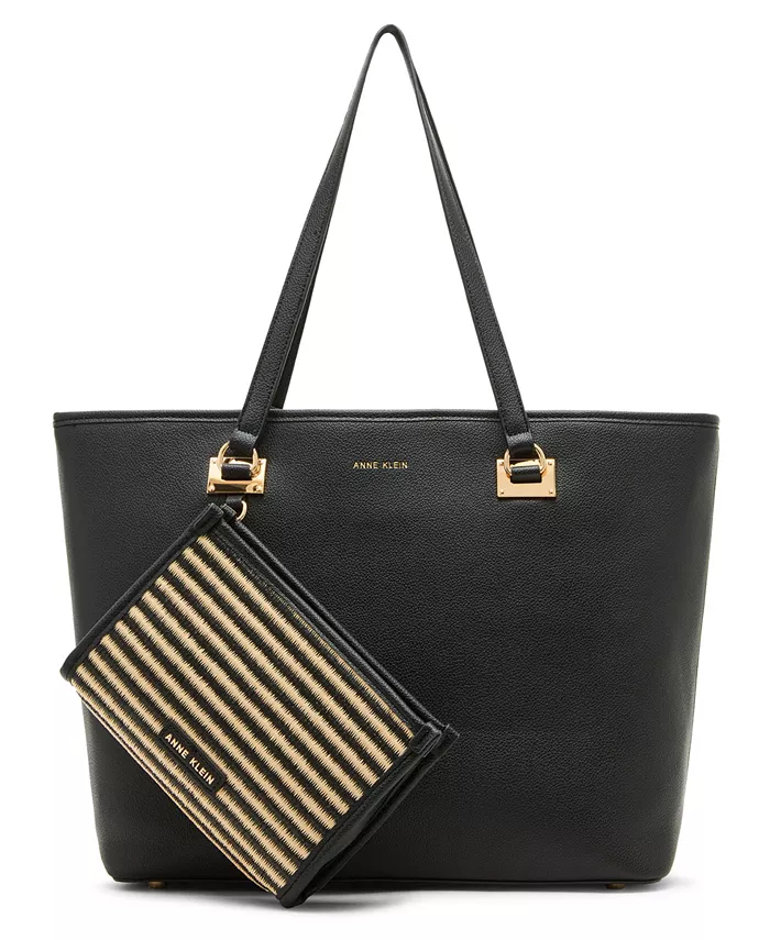 Рабочая большая сумка-тоут с мешочком Anne Klein, черный
Рабочая большая сумка-тоут с мешочком Anne Klein, черный