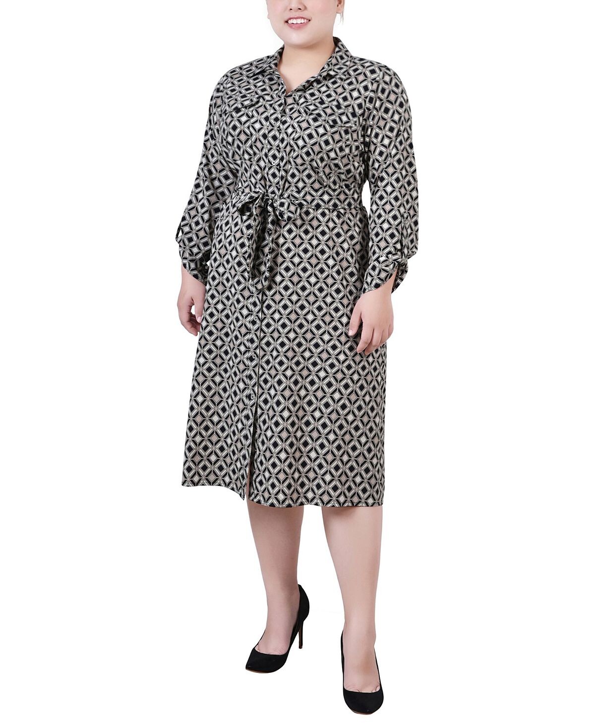 Плюс размер платье-рубашка с принтом NY Collection, мульти
Плюс размер платье-рубашка с принтом NY Collection, мульти