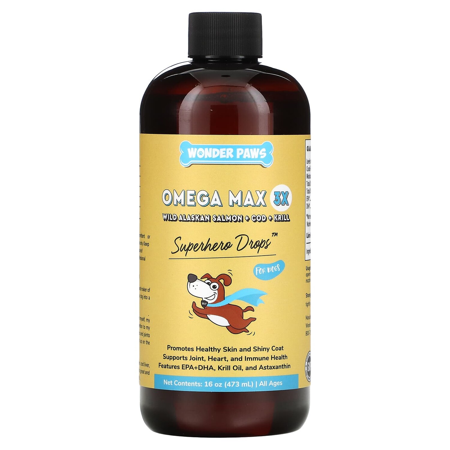 Капли для Собак Wonder Paws Omega Max 3X, дикий аляскинский лосось / треска / криль, 473 мл
Капли для Собак Wonder Paws Omega Max 3X, дикий аляскинский лосось / треска / криль, 473 мл