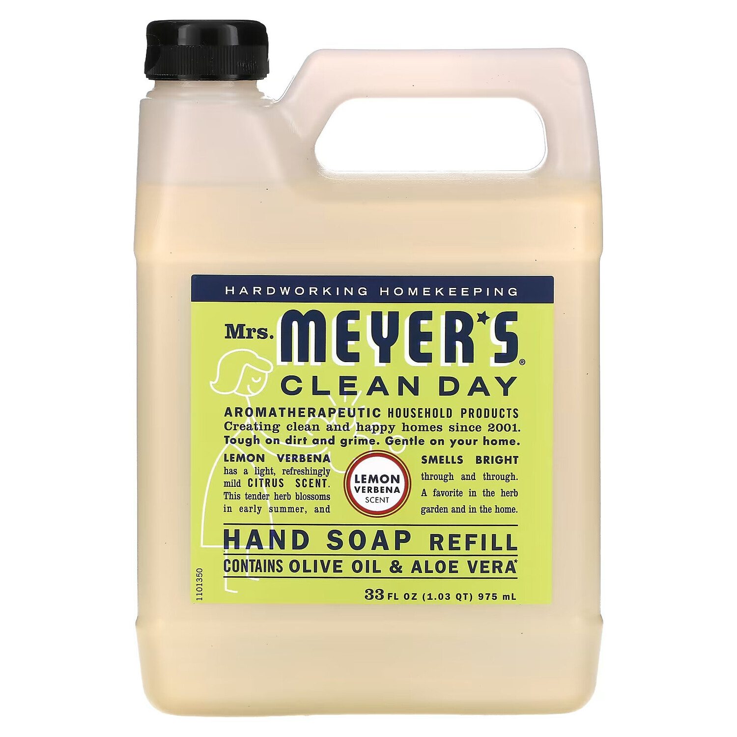 Mrs. Meyers Clean Day, Жидкое мыло для рук в экономичной упаковке с ароматом лимонной вербены, 975 мл (33 жидких унции)
Mrs. Meyers Clean Day, Жидкое мыло для рук в экономичной упаковке с ароматом лимонной вербены, 975 мл (33 жидких унции)