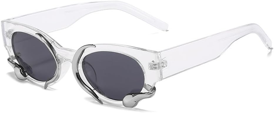 Ретро уникальные солнцезащитные очки «кошачий глаз» для женщин, роскошные модные очки, цветные очки для мужчин в стиле панк, солнцезащитные очки с защитой от УФ-излучения UV400 TKKTLLT, Transparent Grey
Ретро уникальные солнцезащитные очки «кошачий глаз» для женщин, роскошные модные очки, цветные очки для мужчин в стиле панк, солнцезащитные очки с защитой от УФ-излучения UV400 TKKTLLT, Transparent Grey