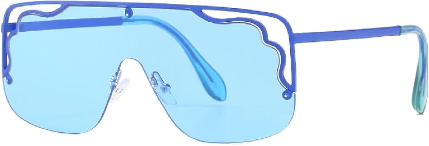 Модные цельные солнцезащитные очки для женщин и мужчин в металлической оправе, с полой конструкцией, для активного отдыха и путешествий, защита от УФ-излучения UV400 TKKTLLT, Blue Blue
Модные цельные солнцезащитные очки для женщин и мужчин в металлической оправе, с полой конструкцией, для активного отдыха и путешествий, защита от УФ-излучения UV400 TKKTLLT, Blue Blue