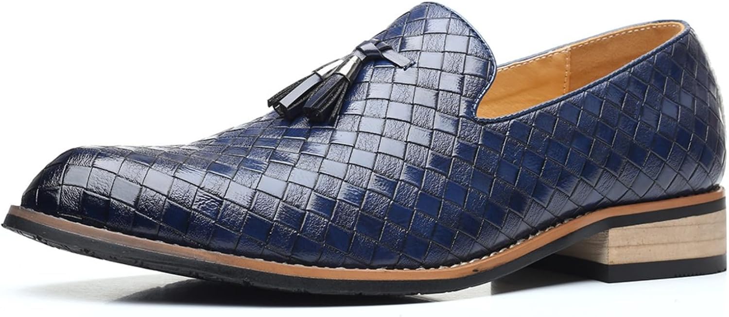 Мужские лоферы Netehadi с плетеным кожаным узором, слипоны с кисточками, низкий каблук, легкие, мягкие и удобные, формальная обувь для работы, офиса, бизнес-вечеринок и свадеб, синий
Мужские лоферы Netehadi с плетеным кожаным узором, слипоны с кисточками, низкий каблук, легкие, мягкие и удобные, формальная обувь для работы, офиса, бизнес-вечеринок и свадеб, синий