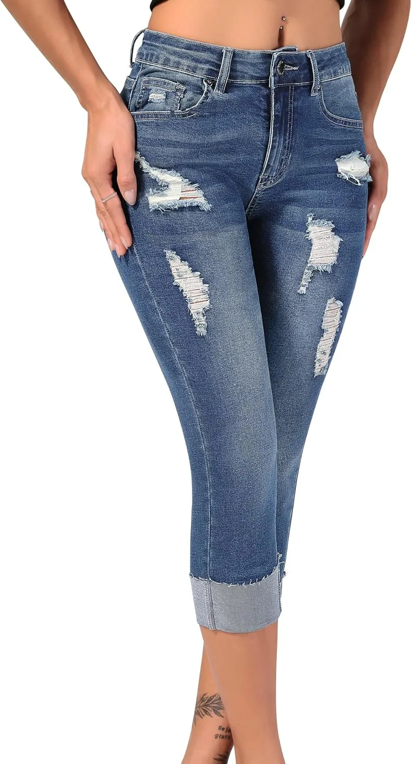 Roswear женские стрейч капри джинсы с потертостями
Roswear женские стрейч капри джинсы с потертостями