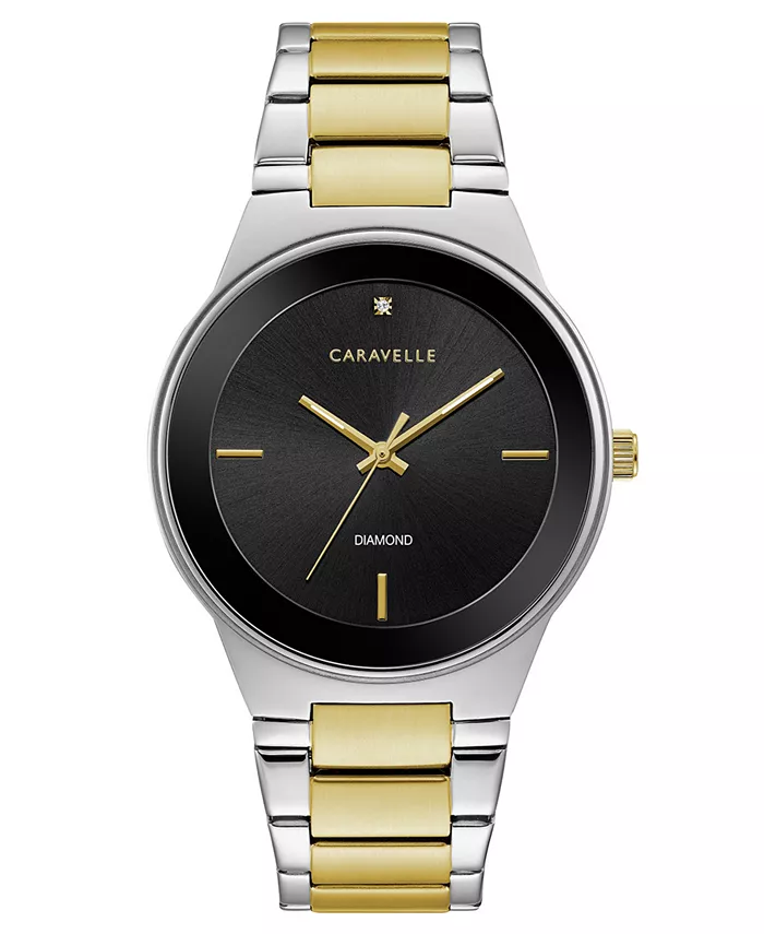 Мужские часы с бриллиантовыми вставками и двухцветным браслетом из нержавеющей стали, 40 мм Caravelle
Мужские часы с бриллиантовыми вставками и двухцветным браслетом из нержавеющей стали, 40 мм Caravelle