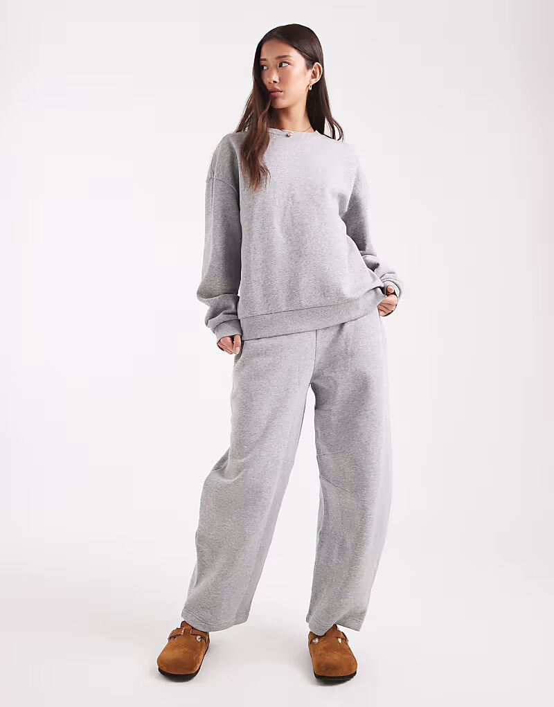 Джоггеры с завышенной талией, серые меланжевые Asos Design
Джоггеры с завышенной талией, серые меланжевые Asos Design