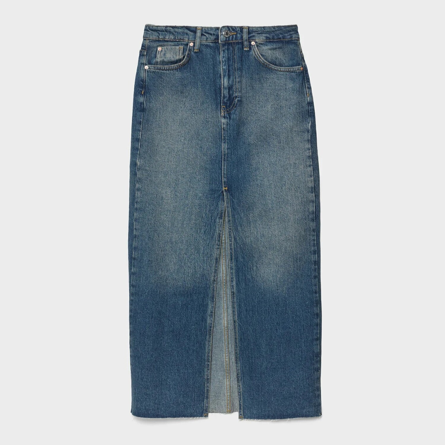 Джинсовая юбка Stradivarius, темно-синий (Размер XS)
Джинсовая юбка Stradivarius, темно-синий (Размер XS)