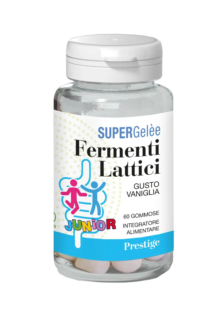 Supergelee Junior молочнокислые ферменты, 60 жевательных конфет со вкусом ванили
Supergelee Junior молочнокислые ферменты, 60 жевательных конфет со вкусом ванили
