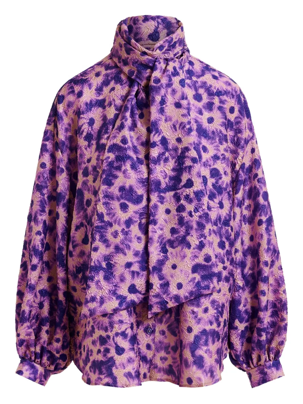 Блузка с абстрактным принтом и завязкой на шее Essentiel Antwerp, фиолетовый
Блузка с абстрактным принтом и завязкой на шее Essentiel Antwerp, фиолетовый