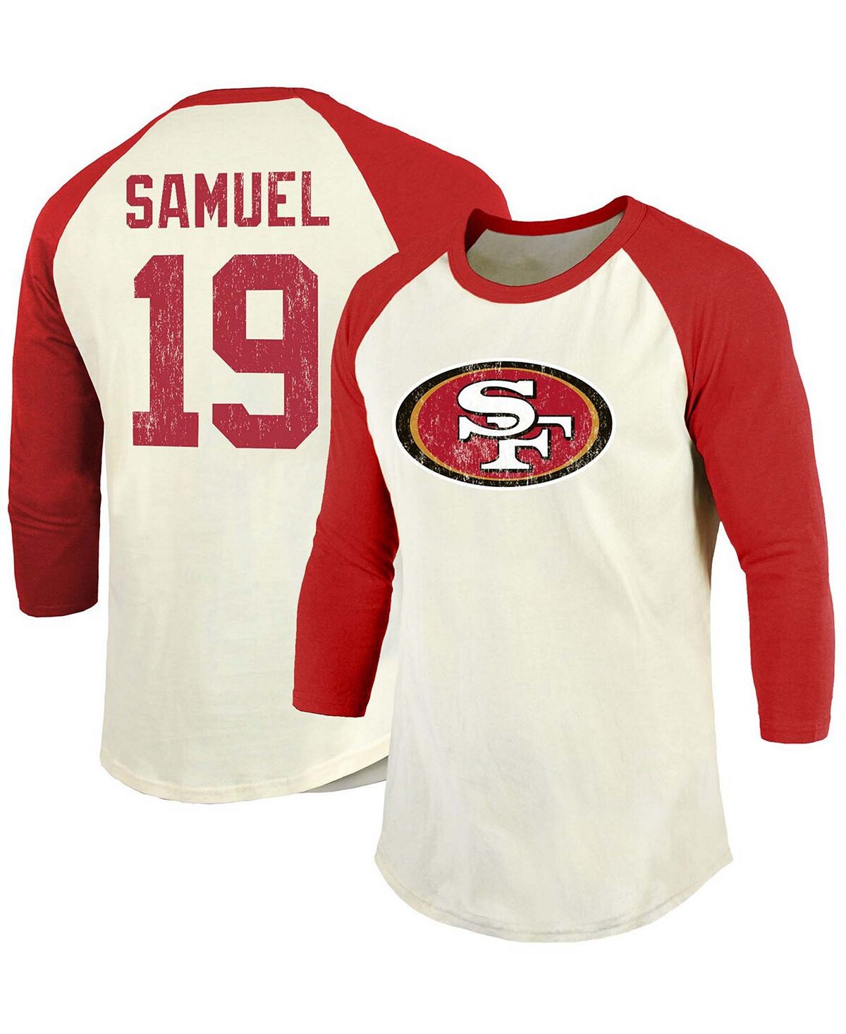 Мужская футболка deebo samuel cream, scarlet san francisco 49ers, вдохновленная винтажным стилем, имя игрока, номер, футболка с рукавом реглан 3/4 Fanatics, мульти
Мужская футболка deebo samuel cream, scarlet san francisco 49ers, вдохновленная винтажным стилем, имя игрока, номер, футболка с рукавом реглан 3/4 Fanatics, мульти