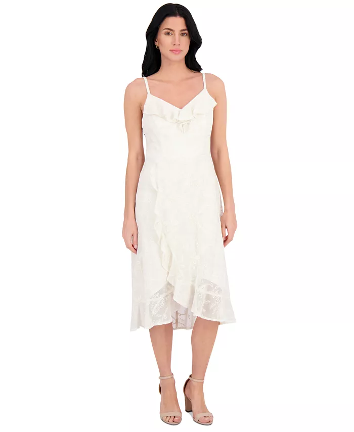 Женское платье миди с кружевными рюшами и асимметричным подолом kensie, коричневый/бежевый
Женское платье миди с кружевными рюшами и асимметричным подолом kensie, коричневый/бежевый