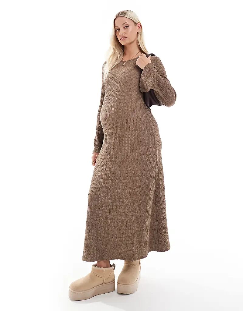 Mamalicious Maternity фактурное платье макси с расклешенными рукавами в серо-коричневом цвете Mama.licious
Mamalicious Maternity фактурное платье макси с расклешенными рукавами в серо-коричневом цвете Mama.licious