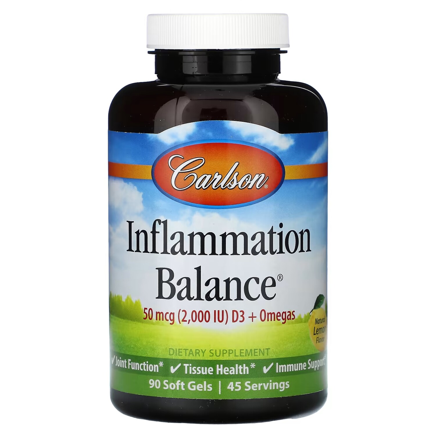 Добавка Carlson Inflammation Balance D3 + Omegas Natural Lemon 2000 МЕ, 90 мягких таблеток
Добавка Carlson Inflammation Balance D3 + Omegas Natural Lemon 2000 МЕ, 90 мягких таблеток