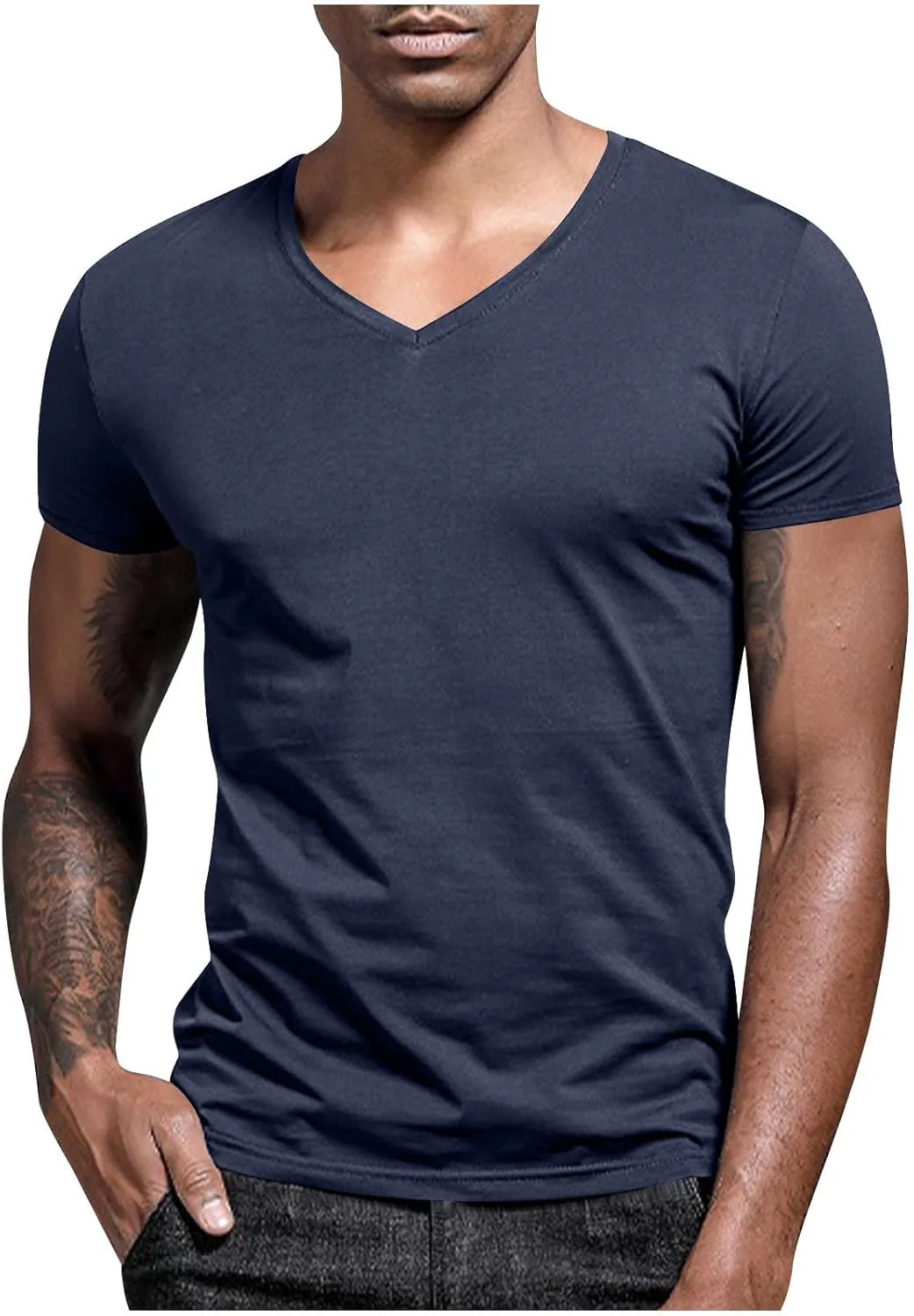 Футболка с V-образным вырезом для мужчин, Casual, короткий рукав, однотонная, Plus Size
Футболка с V-образным вырезом для мужчин, Casual, короткий рукав, однотонная, Plus Size