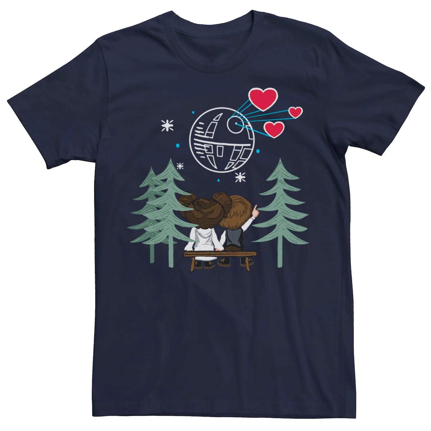 Мужская футболка Han and Leia Night Watch Hearts Star Wars
Мужская футболка Han and Leia Night Watch Hearts Star Wars
