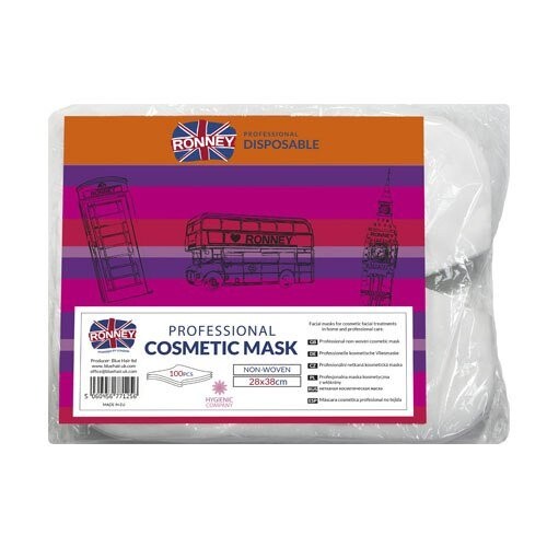 Профессиональная нетканая косметическая маска COSMETIC MASK (28смх38см) 100 шт. RONNEY -
Профессиональная нетканая косметическая маска COSMETIC MASK (28смх38см) 100 шт. RONNEY -
