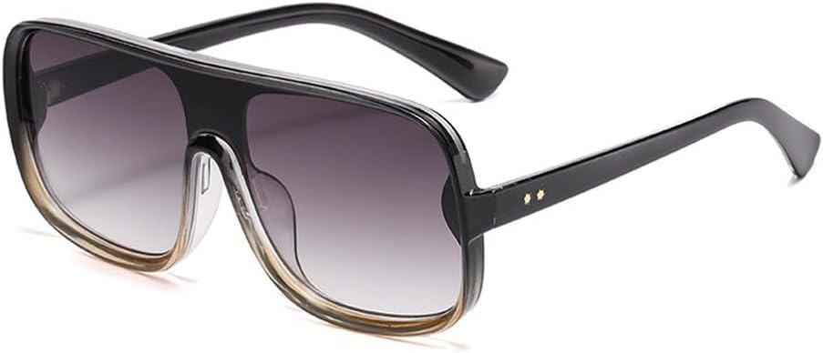 Модные женские солнцезащитные очки большого размера с ретро-заклепками, мужские солнцезащитные очки с градиентным зеркальным покрытием и защитой от УФ-излучения UV400 TKKTLLT, Black Grey Tea Grey
Модные женские солнцезащитные очки большого размера с ретро-заклепками, мужские солнцезащитные очки с градиентным зеркальным покрытием и защитой от УФ-излучения UV400 TKKTLLT, Black Grey Tea Grey