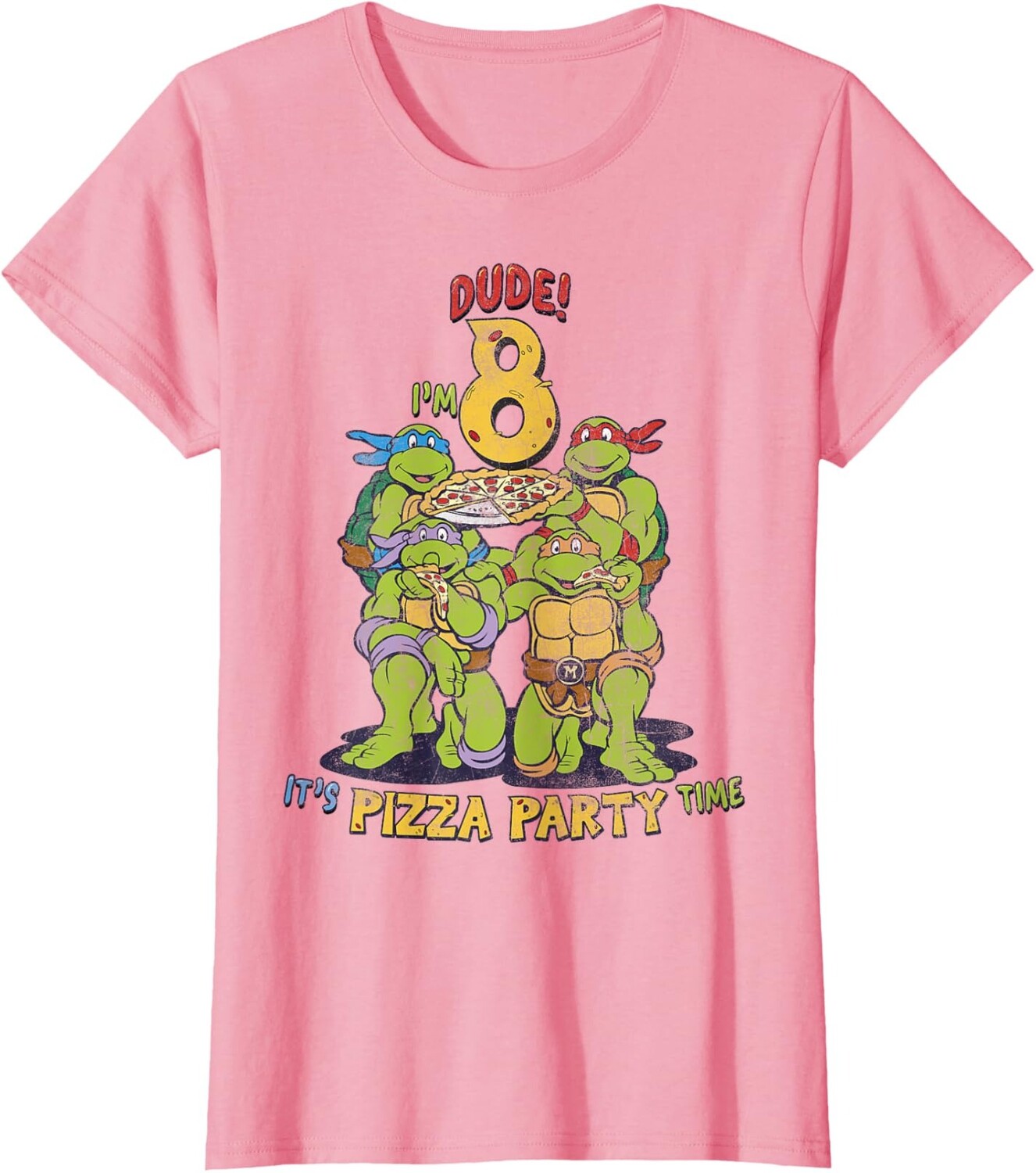 Женская футболка Teenage Mutant Ninja Turtles I'm 8 Dude Pizza Birthday Party, розовый
Женская футболка Teenage Mutant Ninja Turtles I'm 8 Dude Pizza Birthday Party, розовый