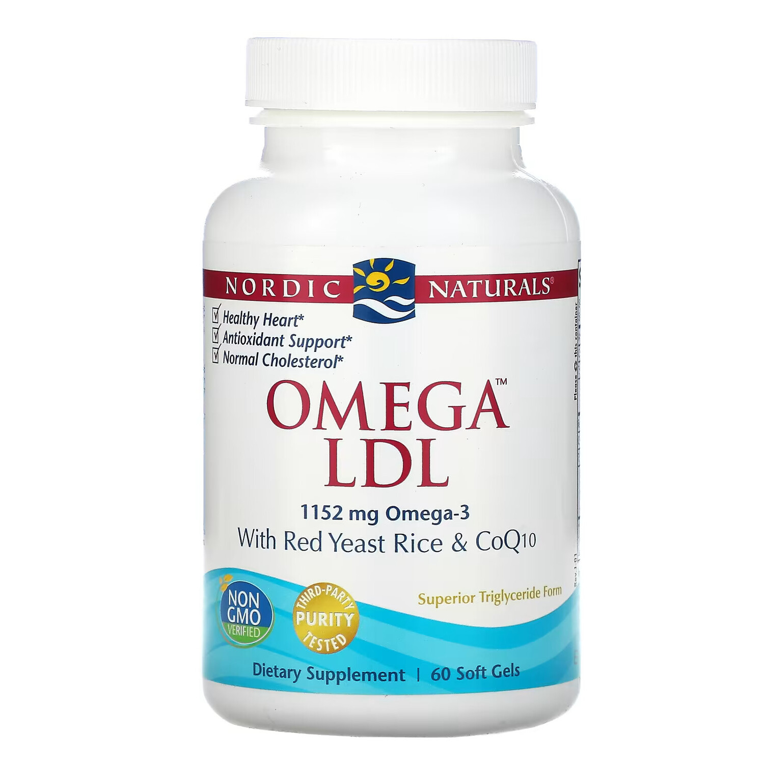 Nordic Naturals, Omega LDL, омега-3, красный ферментированный рис и коэнзим Q10, 384 мг, 60 капсул
Nordic Naturals, Omega LDL, омега-3, красный ферментированный рис и коэнзим Q10, 384 мг, 60 капсул