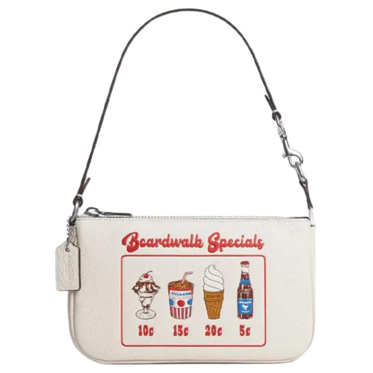 COACH Кожаная женская сумка через плечо маленького размера белая
COACH Кожаная женская сумка через плечо маленького размера белая