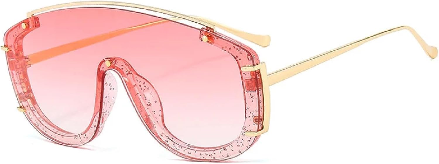 Модные солнцезащитные очки большого размера для женщин в стиле ретро с заклепками, для мужчин – разноцветные градиентные солнцезащитные очки с защитой от УФ-излучения UV400 TVTBBVV, Pink Pink Gradient
Модные солнцезащитные очки большого размера для женщин в стиле ретро с заклепками, для мужчин – разноцветные градиентные солнцезащитные очки с защитой от УФ-излучения UV400 TVTBBVV, Pink Pink Gradient